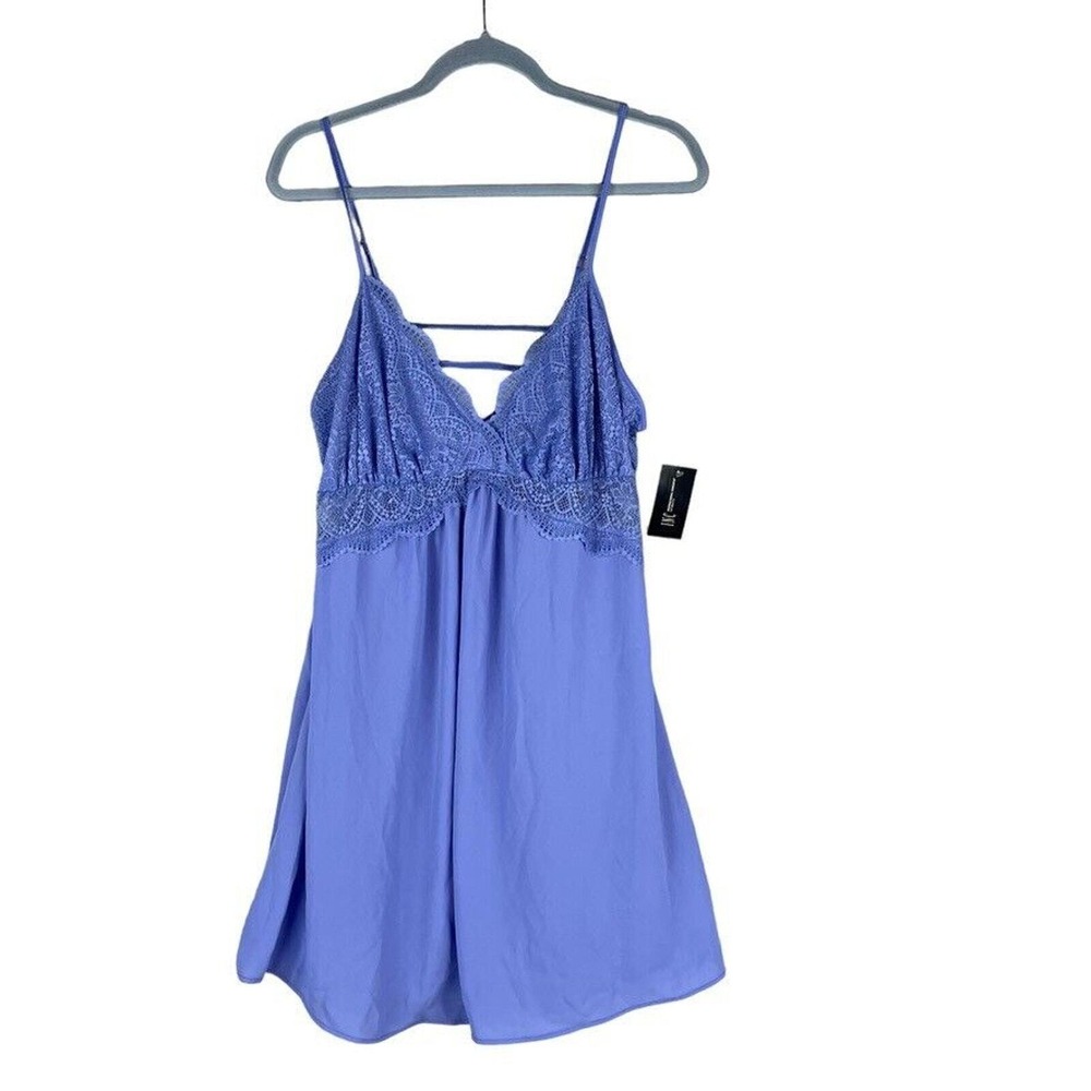 New INC International Concepts Womans Small Nightgown Lace & Chiffon Purple NWT - Picture 3 of 9